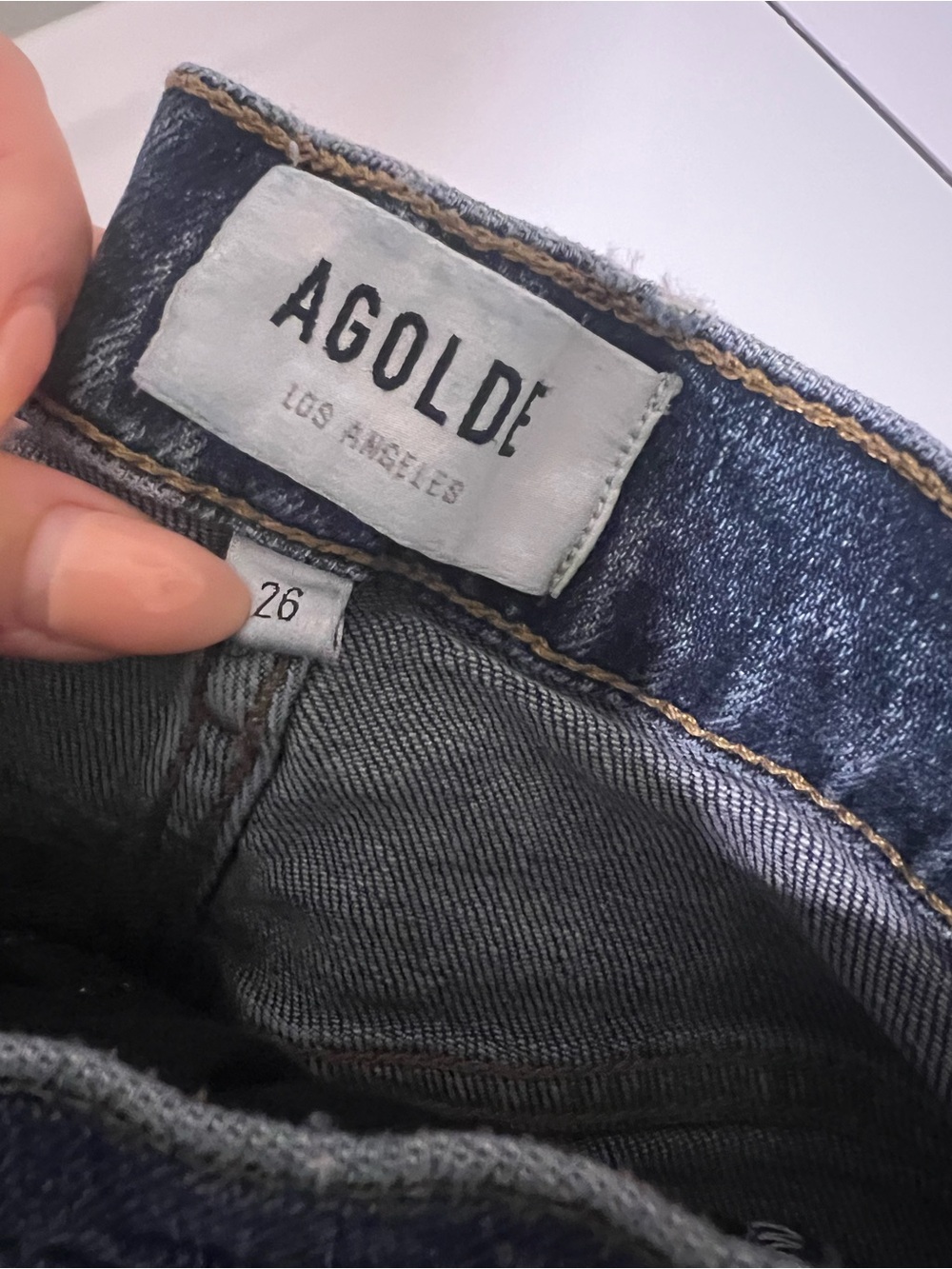 Agolde RILEY LONG HIGH RISE STRAIGHT dark wash